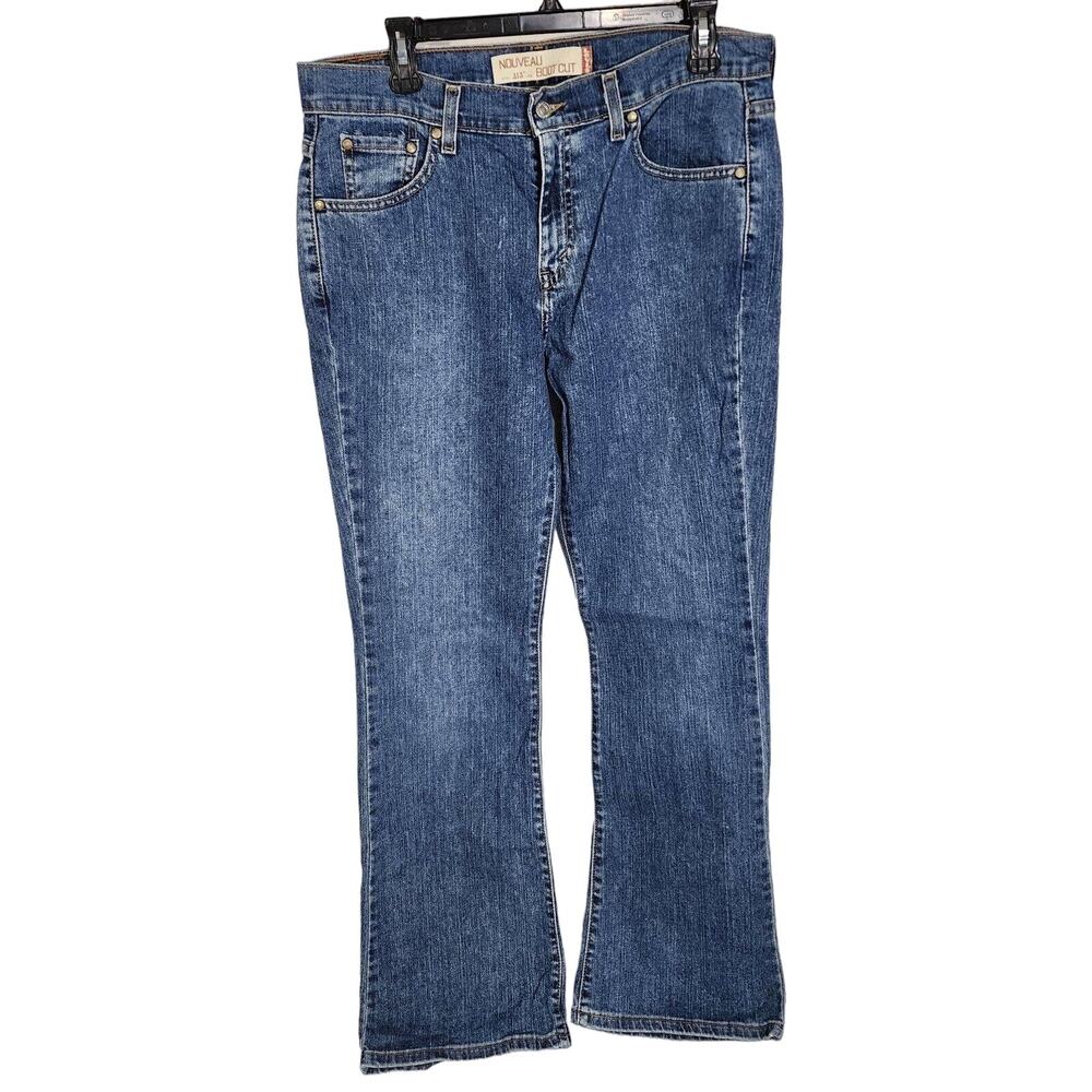 Levi’s Womens Jean Size 12M 515 Nouveau Bootcut Stretch Regular Fit Blue Denim